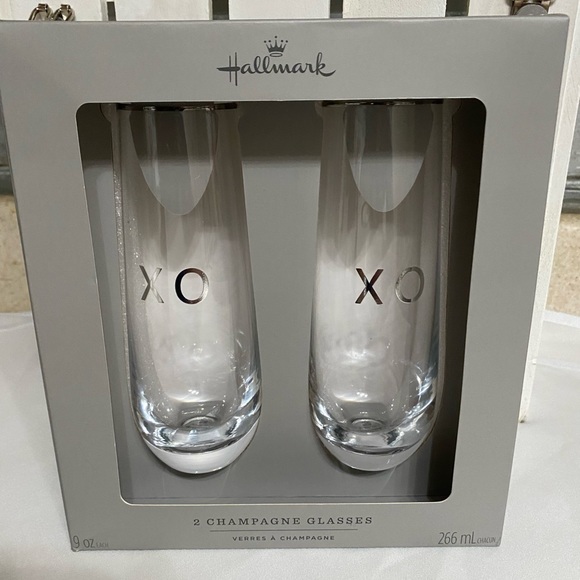 XO Stemless Champagne Flutes, Set of 2 - Picture 3 of 3